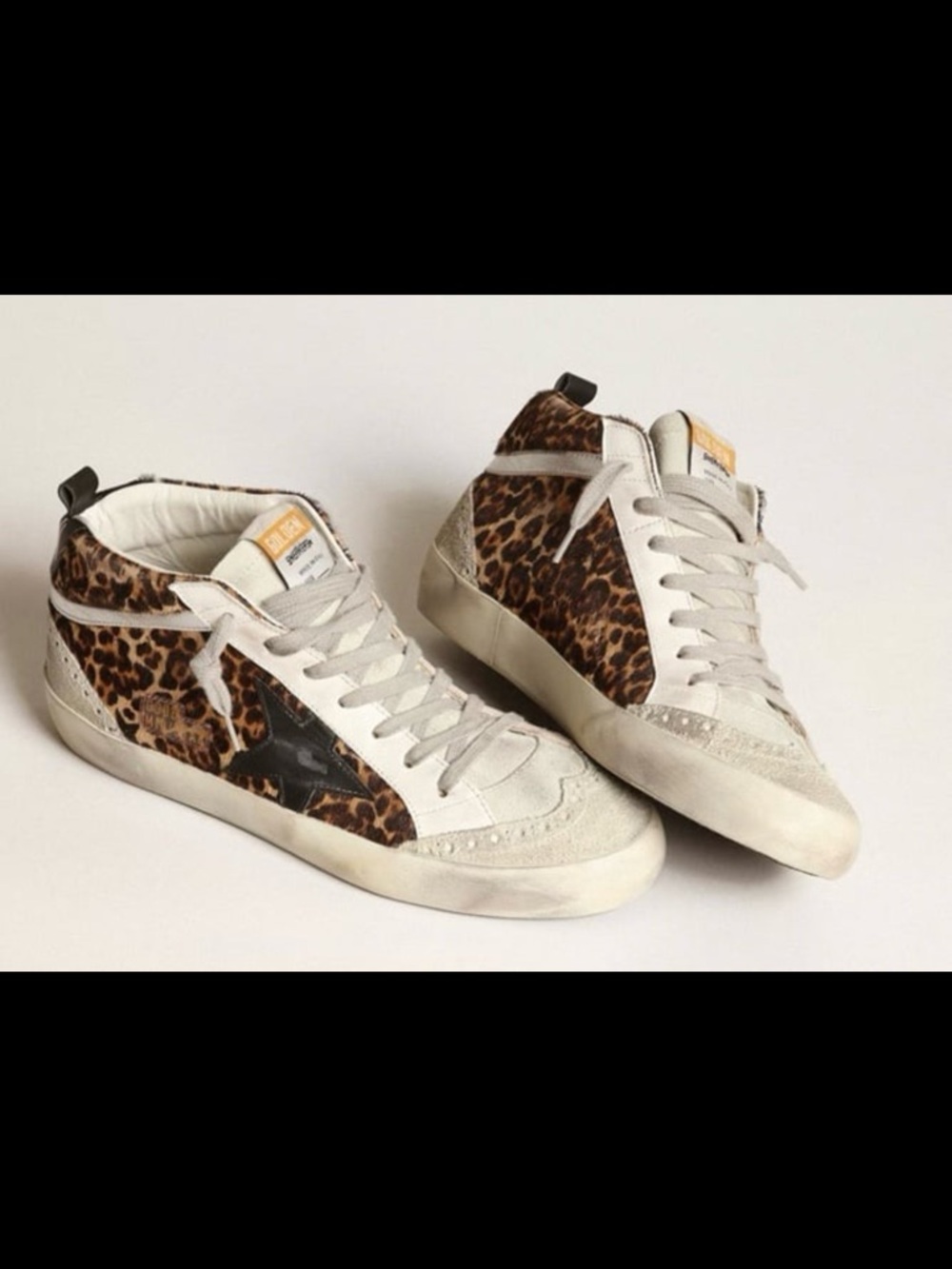 Golden Goose Leopard Print Midstar Sneakers 39